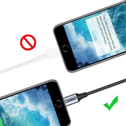 Ugreen kabel przejściówka adapter słuchawkowy certyfikat MFI (Made For iPhone) 3,5 mm mini jack - Lightning 10 cm czarny (US211 30756)