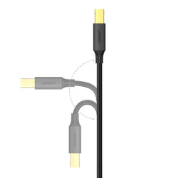 Ugreen kabel przewód do drukarki USB-A - USB-B 480Mb/s 5m czarny (US135)