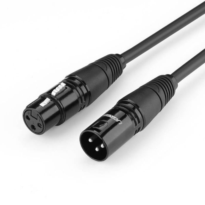 Kabel XLR-Buchse auf XLR-Stecker UGREEN 20710B - 2m (schwarz)