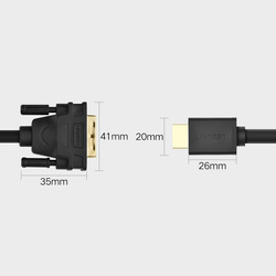 Ugreen cable HDMI - DVI 4K 60Hz 30AWG cable 1m black (30116)