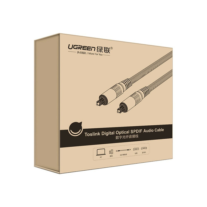 Cable ugreen AV108 Toslink/SPDIF optical 3m - gray