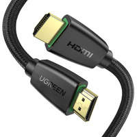 Ugreen mocny kabel przewód w nylonowym oplocie HDMI 2.0 4K 60 Hz 3D 18 Gbps HDR ARC Ethernet (HEC) 48 bit 1,5 m czarny (HD118 40409)