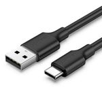 Kabel UGREEN USB-A USB-C Niklowany 2m Czarny