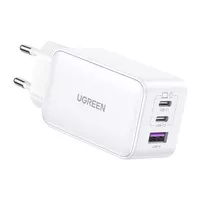 Ładowarka sieciowa UGREEN 15339 Nexode, 2xUSB-C, USB-A 3.0, PD3.0, QC4.0, GaN, 65W (biała)