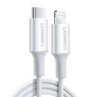 Ugreen kabel przewód USB Typ C - Lightning MFI 1m 3A 18W biały (10493)