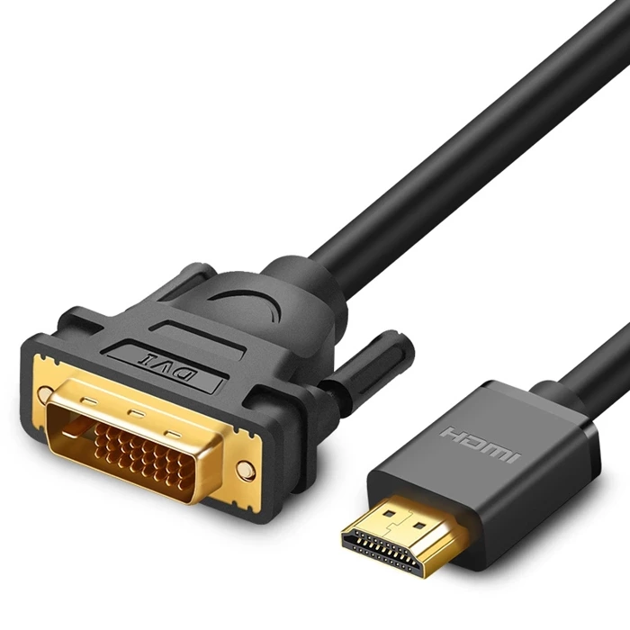 [PO ZWROCIE] Ugreen dwukierunkowy kabel przewód HDMI - DVI 2m czarny (HD106)