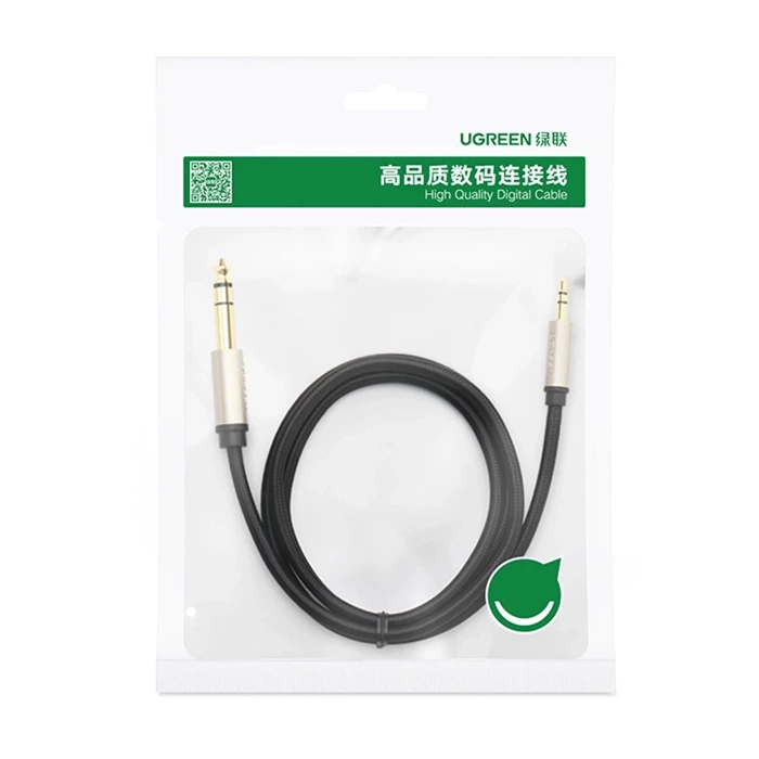 Kabel UGREEN Jack 3.5 mm Do TRS 6,35 mm AV127 5m Szary