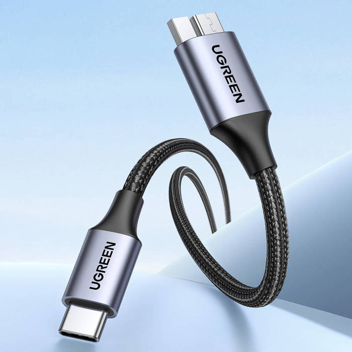Kabel USB C - Micro USB B 3.0 5Gb/s 3A 2m Ugreen US565 - szary