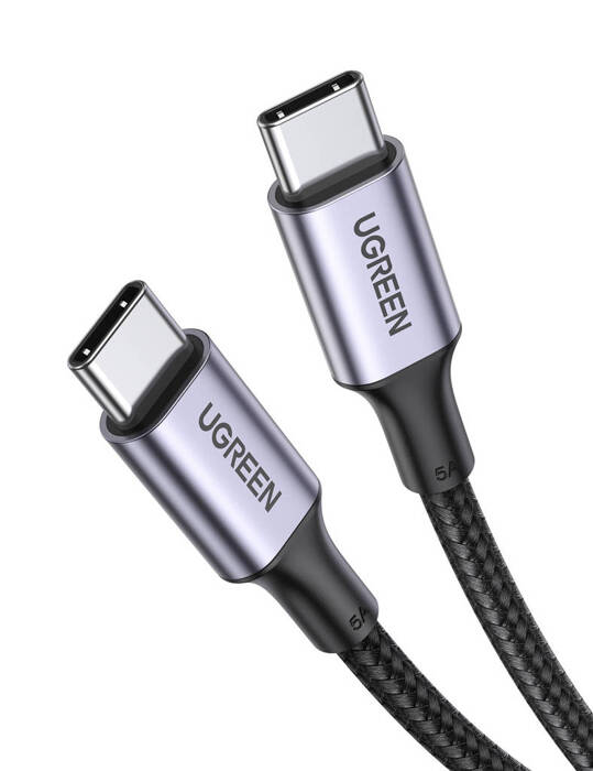 Ładowarka sieciowa Ugreen Nexode Pro 45W, 2x USB-C (szara) + Kabel USB-C do USB-C UGREEN US316, 100W, 1m