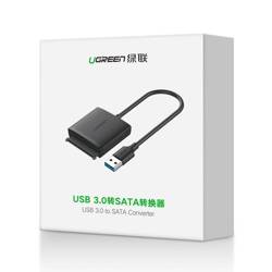 Ugreen adapter przejściówka dysku HDD SSD 2,5'' / 3,5'' SATA III 3.0 - USB 3.2 Gen 1 (SuperSpeed USB 5 Gbps) czarny (60561 CM257)