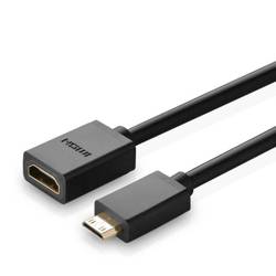 Ugreen kabel adapter przejściówka HDMI (żeński) - mini HDMI (męski) 4K 60 Hz Ethernet HEC ARC audio 32 kanały 22 cm czarny (20137)