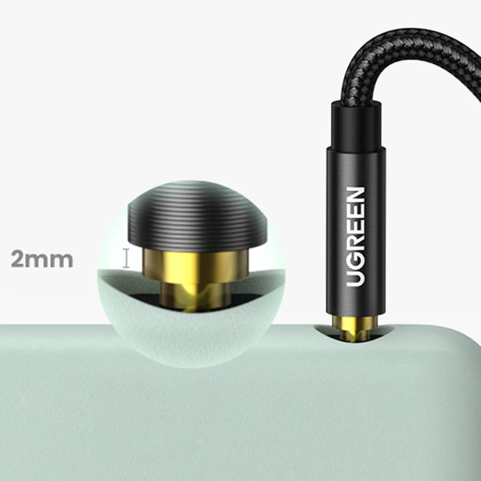 Ugreen kabel audio AUX wtyczka prosta minijack 3,5 mm 3m niebieski (AV112)