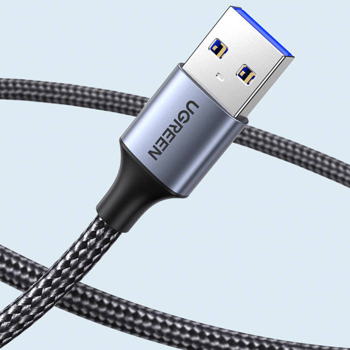Ugreen kabel przedłużacz adapter USB (męski) - USB (żeński) 3.0 5Gb/s 0.5m szary (US115)