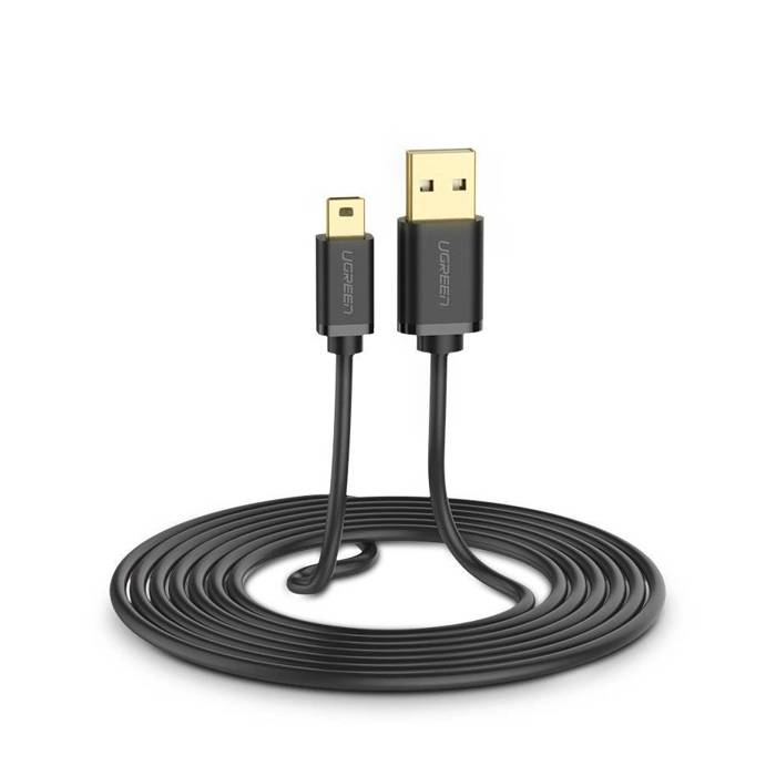 Ugreen kabel przewód USB - mini USB 480 Mbps 1 m czarny (US132 10355)