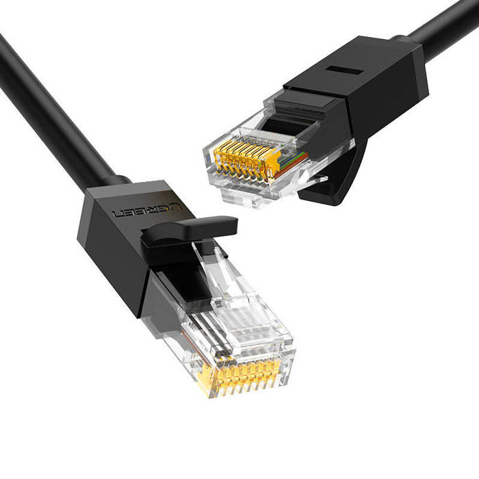 Ugreen kabel sieciowy internetowy LAN Ethernet U/UTP Cat. 6 1000Mb/s 15m czarny (NW102)