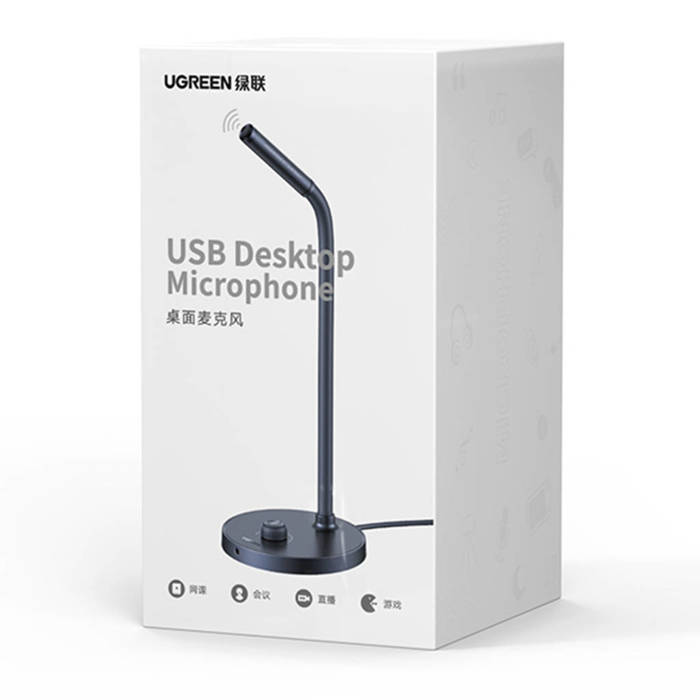 Ugreen mikrofon USB z podstawką czarny (CM564)