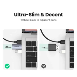 Adapter UGREEN USB Do Minijack 3,5mm Audio CM383 AUX Szary