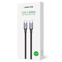 Kabel USB-C do USB-C UGREEN US316, 100W, 1.5m (czarny)