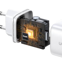 Szybka ładowarka GaN 2 x USB-C 45W QC PD Ugreen CD294 - biała