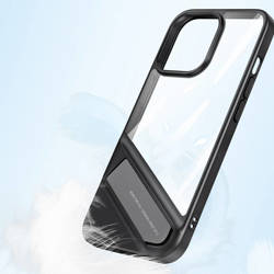 Ugreen Fusion Kickstand Case sztywne etui z żelową ramką i podstawką do iPhone 13 czarny (90152)