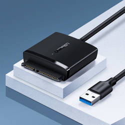 Ugreen adapter przejściówka dysku HDD SSD 2,5'' / 3,5'' SATA III 3.0 - USB 3.2 Gen 1 (SuperSpeed USB 5 Gbps) czarny (60561 CM257)