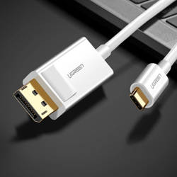 Ugreen jednokierunkowy kabel przejściówka z USB Typ C do Display Port 4K 1,5m czarny (MM139)