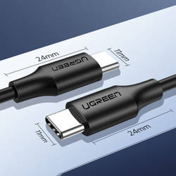 Ugreen kabel USB Typ C do ładowania i transferu danych 3A 3m czarny (US286)