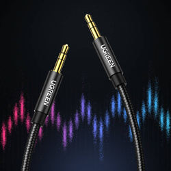 Ugreen kabel audio AUX wtyczka prosta minijack 3,5 mm 2m niebieski (AV112)