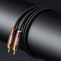 Ugreen kabel przewód stereo audio 2xRCA 2m brązowy (AV199 60999)