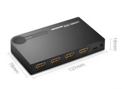 Ugreen przełącznik rozdzielacz splitter switch HDMI - 3x HDMI 3D 4K 7,5 Gbps 36 bit na kanał czarny (40234)